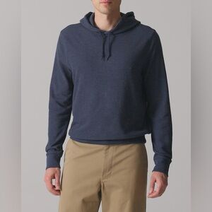 J. Crew textured Sweater tee-hoodie in indigo (faded navy) Small NWT